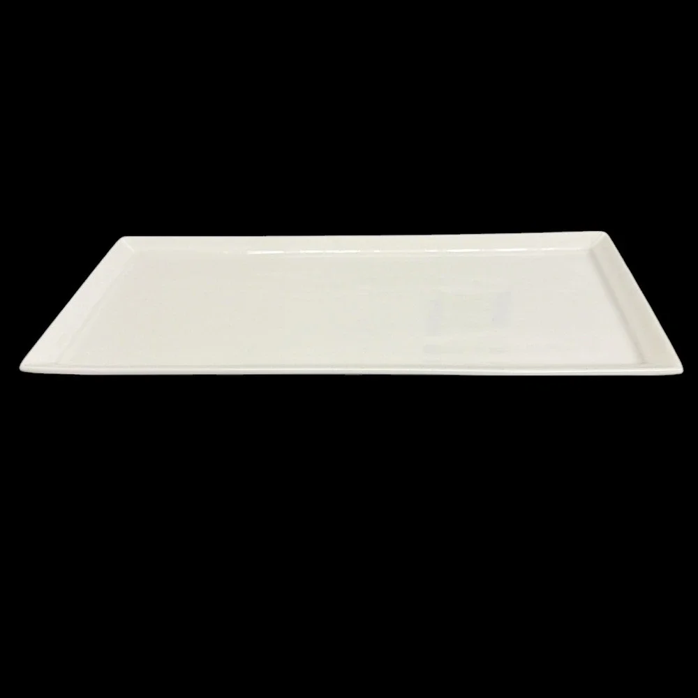 World Market White Rectangular Platter Plate Tray 5.25x10.75 EUC